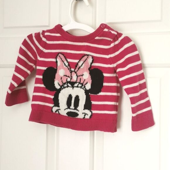 2/$15 Gap Disney Minnie sweater size 6-12 m - Picture 1 of 5